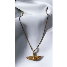 Normadia Şık Çelik Zincir Koruyucu Kolye, Tanrıça Sembollü Tasarım