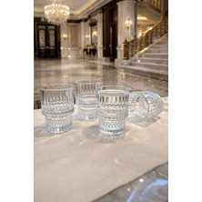 Mutfiko 200 ml Kristal Desenli Cam Bardak Seti 4’lü | Şeffaf, Lüks Sunum & Günlük Kullanım