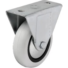 Alem 355 - 75X25 mm Pvc Makaralı Sabit Teker 4 Adet