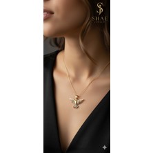 Shae Jewelry Zirkon Taşlı Anka Gold Kadın Kolye