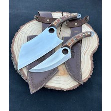 Atasan Verzalit Saplı Almazan ve Şef Model Şef, Kasap, Mutfak, Kamp, Piknik Bıçak Seti