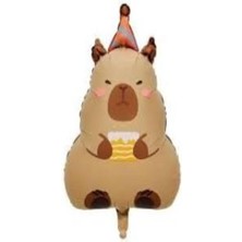 Genel Tedarik Capybara Folyo Balon Kapibara Şekilli Balon Kahve 69*47CM