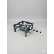 abnturk 33X33X18 Profesyonel Yer Ocağı Harlı Ateş, Maksimum Performans Büyük Boy Dayanıklı ve Taşınabilir Profesyonel Çözüm  Tüp Bağlantılı Kare Ağırlıklar Için Tasarlanmış Döküm Ocak