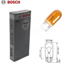 Bosch Dipsiz Park & Sinyal Ampulü Turuncu / Sarı - T10 12V 5W Uyumlu 10 Ade