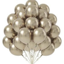 Asrın Eğlencesi Krom Beyaz Altın Balon 10 Adet