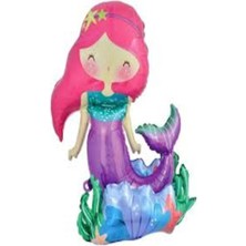 Genel Tedarik 3D Mermaid Deniz Kızı Folyo BALON65X56CM