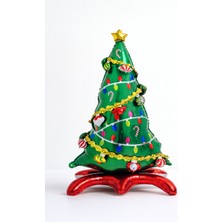 Behind Party Store Yılbaşı Ayakta Duran Çam Ağacı Folyo Balon – 126×80 cm |yeni Yıl Parti Süsleme, Noel Dekor Büyük Boy