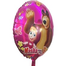 Genel Tedarik Pembe Maşa ve Koca Ayı Folyo Balon 43 cm