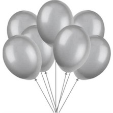 Partini Kutla Gri 10LU Metalik Balon