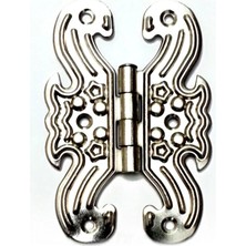 Marsilyan Dekoratif Sac Kelebek Menteşe - Büyük, Nikel, 100 Adet