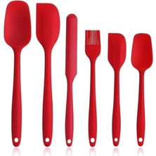 Die Grup 6 Lı Set Yanmaz Yapışmaz Mutfak Pasta Slikon Yumurta Fırçası Kaşık Bıçak Spatula Seti Dıer