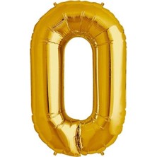 0 Gümüş Rakam Folyo Balon 100 cm