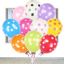 Süsle Baby Party Çok Renkli Puanlı Balon - 10 Adet