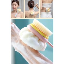 Die Grup Iki Taraflı Uzun Saplı Fırçalı Banyo Vücut Sırt Fırçası Banyo Lifi DIERSTP-32456