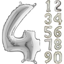 Doğum Günü Balonu - 16 Inç Gümüş Rakam Folyo Balon