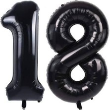 18 Yaş Siyah Folyo Balon