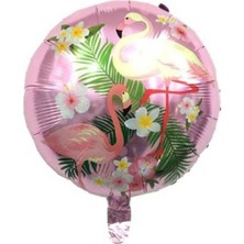 Genel Tedarik Flamingo Folyo Balon Yuvarlak 45CM
