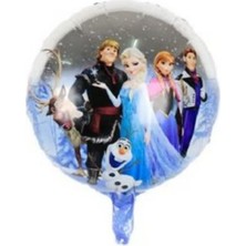 Balon Frozen Elsa Temalı Yuvarlak Folyo 45 cm
