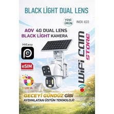 Wificam İNOX-X22 Geceyi Gündüze Çeviren Çift Kameralı 4g Solar Kamera
