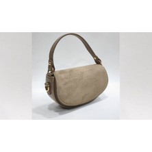 Aysamood Kadın Süet El ve Omuz Baget Çanta