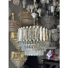 LED Yeni Model 50 cm Kristal Lüx Salon Avize