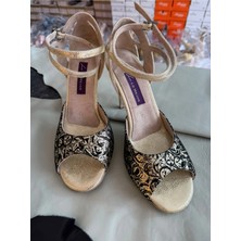 Lo Mejor Shoes “sarı Ihtişam” Tango, Dans ve Salon Ayakkabısı 9,5 cm 15 Pont Koni Model Topuk Kapalı