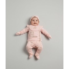 Bebeva Baby Kız Bebek %100 Pamuklu Little Lady Desenli 5'li Hastane Çıkışı Seti