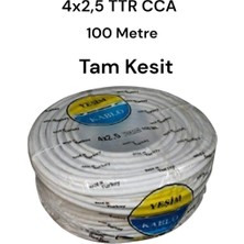 Yeşim Kablo 4x2,5 Ttr Cca Tam Kesit Kablo 100 Metre