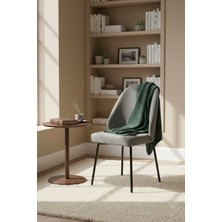 Todek Home Safir 6 Adet Metal Ayaklı Sandalye Babyface Kumaş Mutfak Salon Yemek Masası Sandalyesi