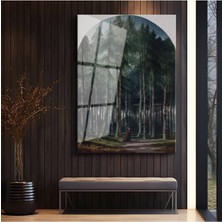 Limitless Design Caspar David Friedrich Orman Derinlikleri Cam Tablo Dijital Baskı Duvar Tablosu Dekor Tablo