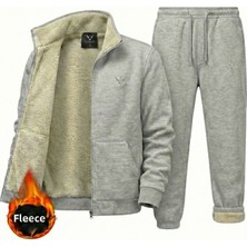 Premium Unisex Ultra Sıcak Tutan Şardonlu Peluş Iç Astarlı Alt-Üst Eşofman Takımı