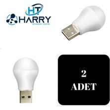 2'li Mini USB Gün Işığı LED Ampul Seti, Çocuk ve Okuma Lambası