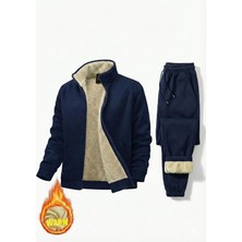 Premium Unisex Ultra Sıcak Tutan Şardonlu Peluş Iç Astarlı Alt-Üst Eşofman Takımı