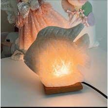 Doğal Kaya Tuzu Balık Modeli Aydınlatma Lambası, Şık ve Zarif Tasarım