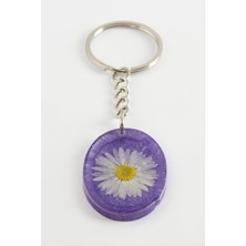 Nuveden Ieg™ Papatya Oval Epoksi Anahtarlık