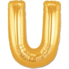 Nuveden Ieg™ U Harf Folyo Balon Altın Renk 40 Inç