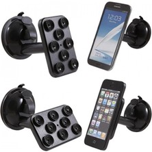 Nuveden Ieg™ Araç Içi Telefon-Tablet-Navigasyon Tutucu-(8 Vantuzlu Döner Başlıklı)