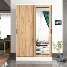 Tumblera Aura White Pine Portmanto Vestiyer Ayakkabılık Aynalı 2 Sürgü Kapaklı