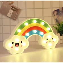 Nuveden Ieg™ Gülen Bulutlu Gökkuşağı LED Gece Lambası