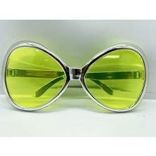 Nuveden Ieg™ Gümüş Renk Yeşilçam Nostalji 80LI Yıllar 90LI Yıllar Parti Gözlüğü  7X16 cm