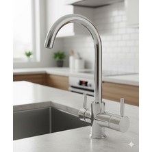 HDF Arıtmalı Musluk Şebeke ve Arıtma Suyu Ayrı Kontrollü Mutfak Bataryası