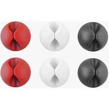 Nuveden Ieg™ Yapışkanlı Kablo Sabitleyici Düzenleyici 6'lı Renkli Paket