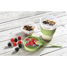 Nuveden Ieg™ Meyve Hazneli - Kaşıklı Portatif Yoğurt Kabı