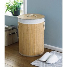 Nuveden Ieg™ Decohandy Yuvarlak Bambu Kirli Sepeti