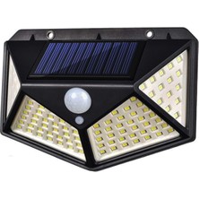 Sensörlü 100 LED Güneş Enerjili Su Geçirmez Bahçe Sokak Lambası
