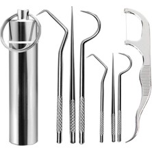 Nuveden Ieg™ Paslanmaz Çelik Ağız Diş Tartar Sökücü Temizlik Bakım Seti 8 Parça