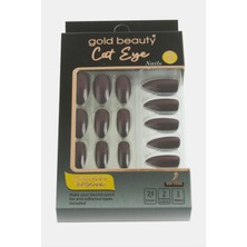 Nuveden Ieg™ Gold 24'lü Kedi Gözü Takma Tırnak