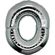 Nuveden Ieg™ O Harf Folyo Balon Gümüş Renk 40 Inç