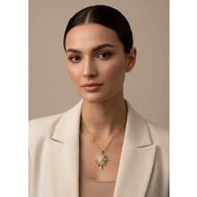 Hayal Çanta 316L Çelik Gold Renk Zirkon Taşlı Siruoskolye