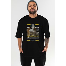 Ankhises Eros Mitoloji Ön Baskılı Oversize T-Shirt Erkek Kadın Pamuk Bisiklet Yaka Tişort